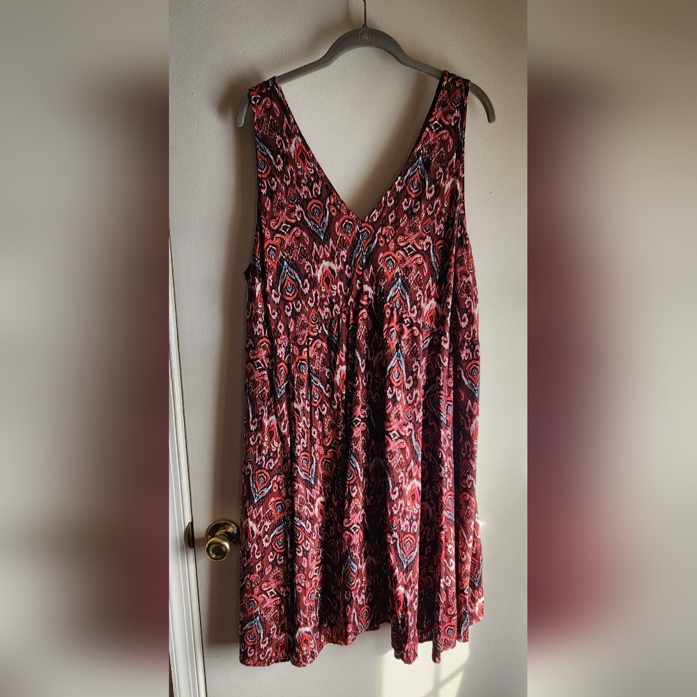 Torrid Size 2 Red and Black Midi Dress
